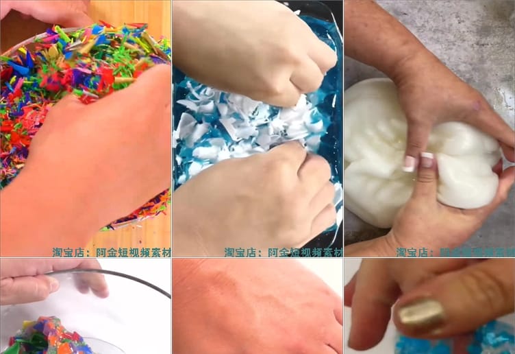 史莱姆水晶泥气泡助眠高清竖屏国外手工解压视频小说推文素材引流