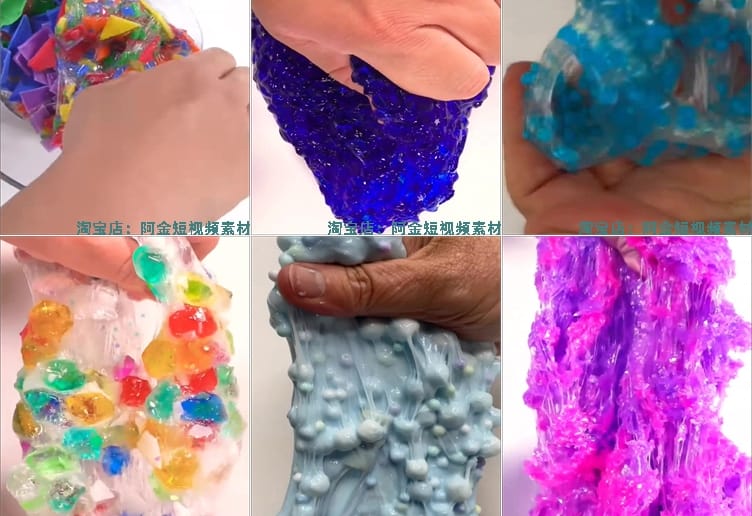 史莱姆水晶泥气泡助眠高清竖屏国外手工解压视频小说推文素材引流