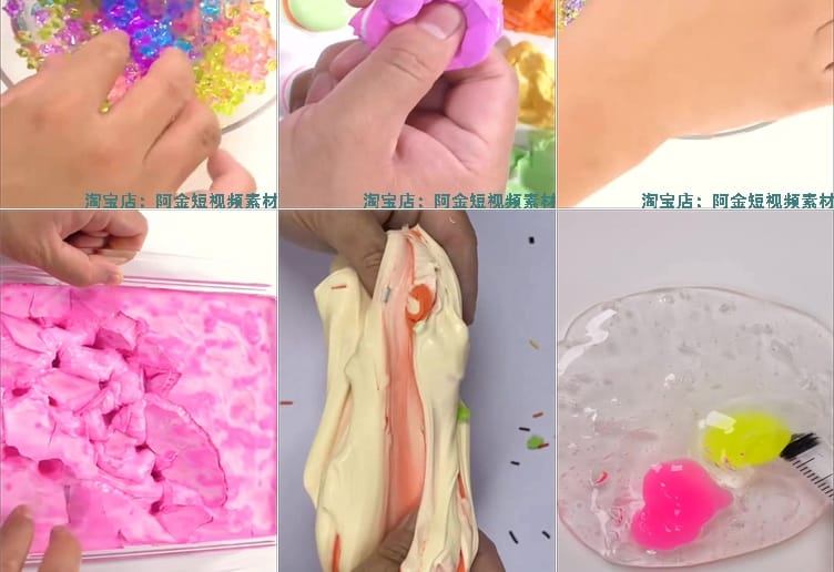史莱姆水晶泥气泡助眠高清竖屏国外手工解压视频小说推文素材引流