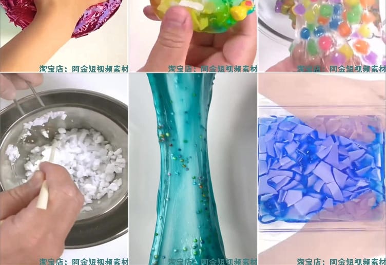 史莱姆水晶泥气泡助眠高清竖屏国外手工解压视频小说推文素材引流