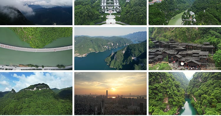 湖北宜昌城市风光旅游景点景区长江三峡大坝壮丽山河航拍视频素材