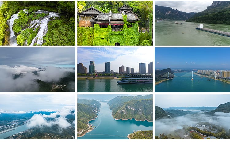 湖北宜昌城市风光旅游景点景区长江三峡大坝壮丽山河航拍视频素材