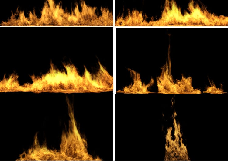 火焰火苗火堆篝火大火燃烧动态效果pr_ae合成MOV透明通道视频素材