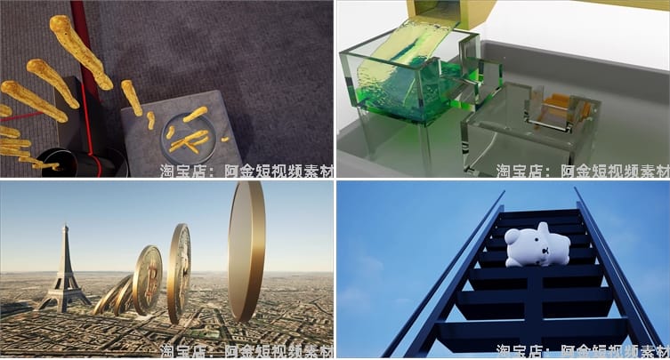 4K多米诺骨牌溜球小说推文素材国外解压减压自媒体高清横屏短视频