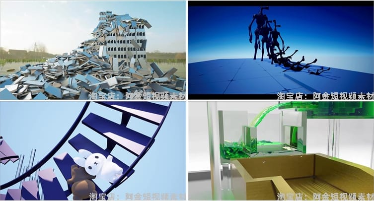 4K多米诺骨牌溜球小说推文素材国外解压减压自媒体高清横屏短视频