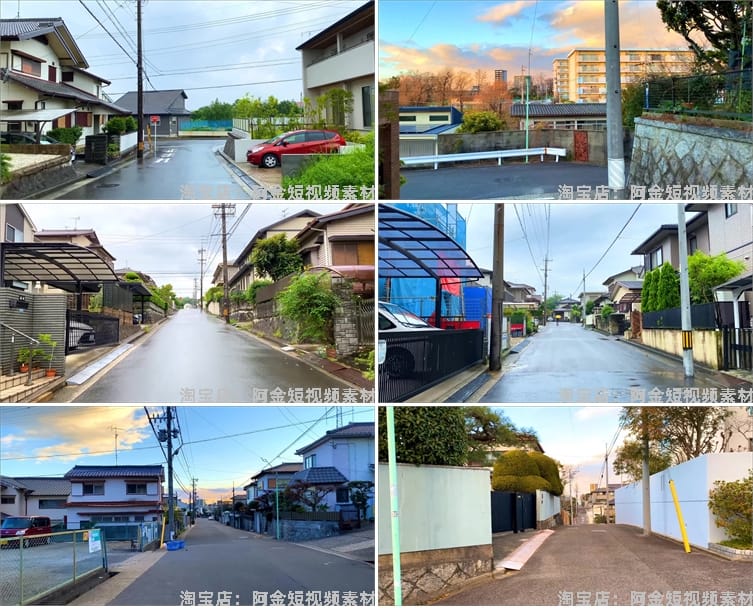 国外乡村小镇走拍街道唯美风景素材高清旅游自然治愈系短视频背景