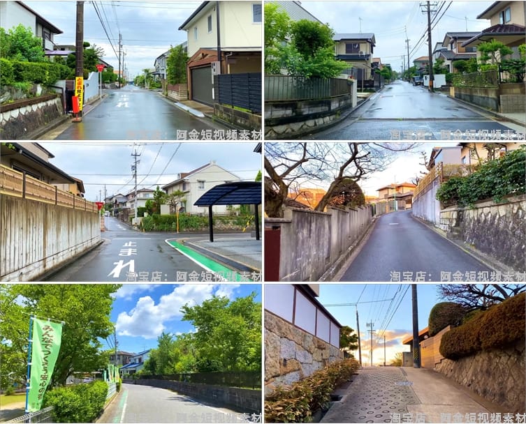 国外乡村小镇走拍街道唯美风景素材高清旅游自然治愈系短视频背景