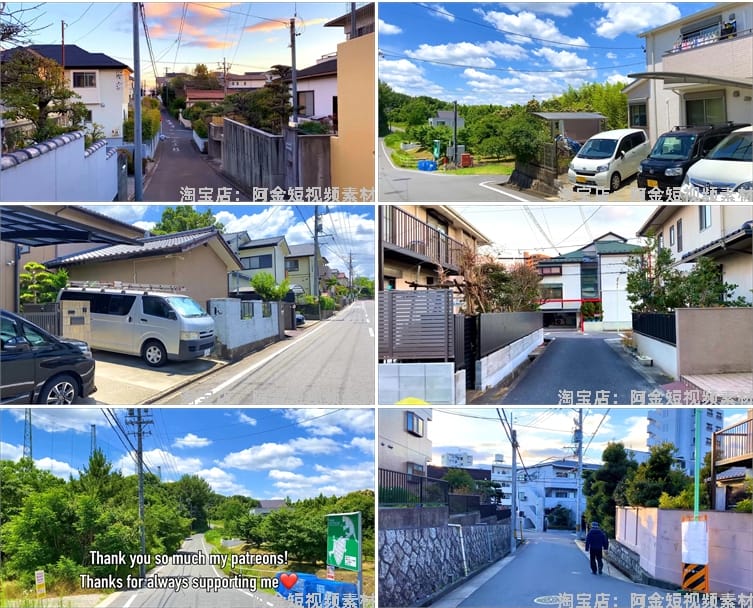 国外乡村小镇走拍街道唯美风景素材高清旅游自然治愈系短视频背景