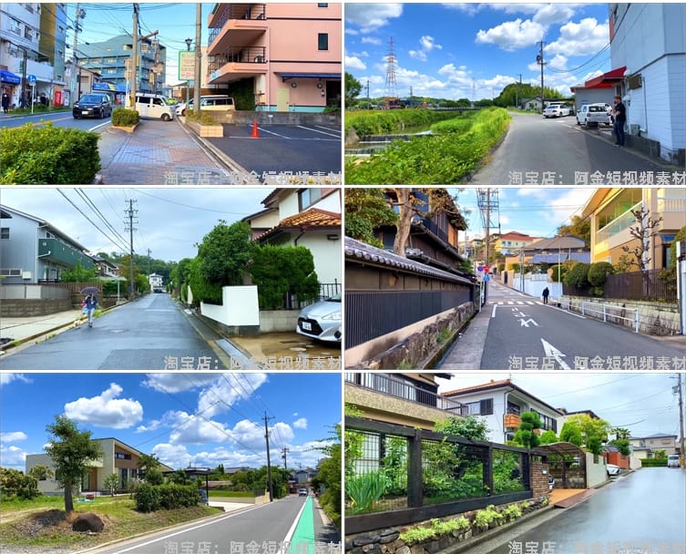 国外乡村小镇走拍街道唯美风景素材高清旅游自然治愈系短视频背景