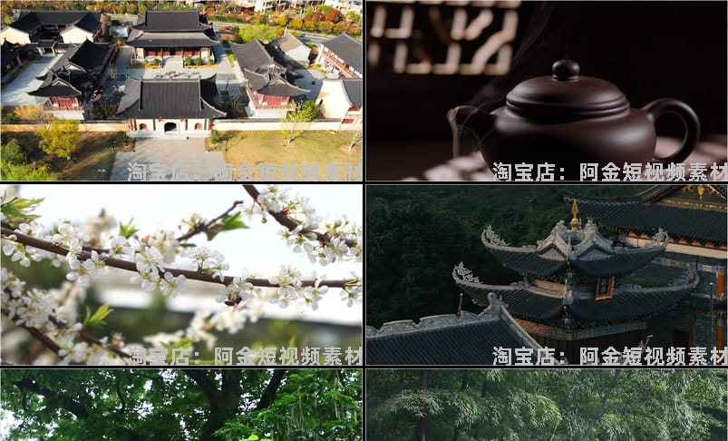 4K高清寺院寺庙禅意佛系佛像国学古风建筑屋檐意境风景短视频素材