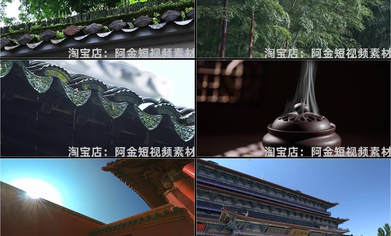 4K高清寺院寺庙禅意佛系佛像国学古风建筑屋檐意境风景短视频素材