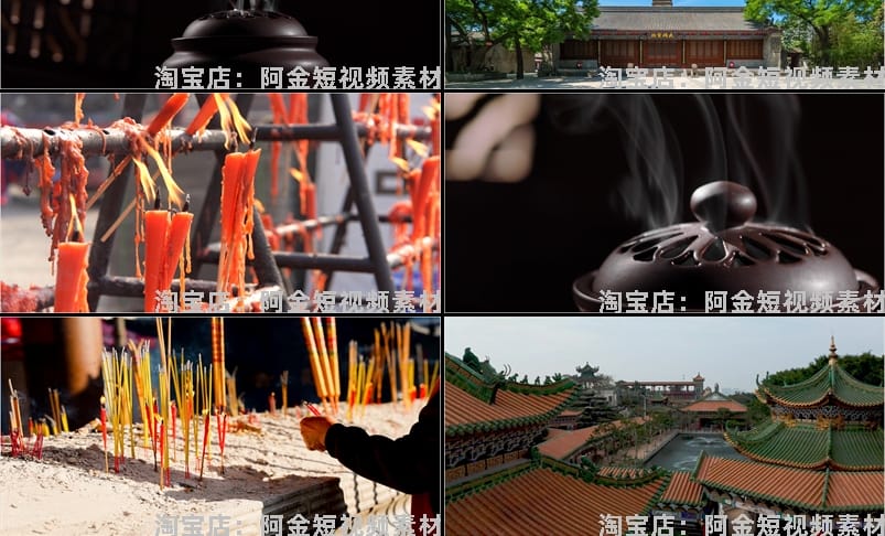 4K高清寺院寺庙禅意佛系佛像国学古风建筑屋檐意境风景短视频素材