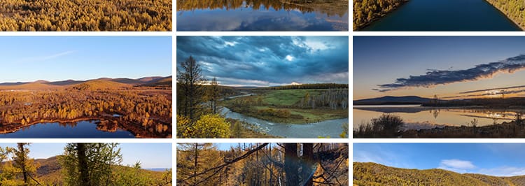 内蒙古阿尔山秋季自然风景金秋天杜鹃湖不冻河风光天池短视频素材