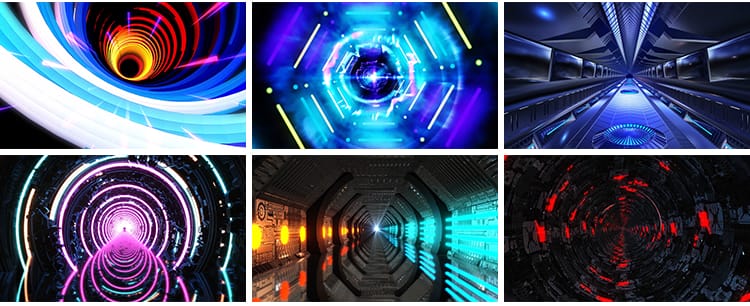 星空炫酷动感穿梭循环隧道舞台走秀直播大屏幕LED视频VJ背景素材