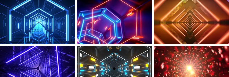 星空炫酷动感穿梭循环隧道舞台走秀直播大屏幕LED视频VJ背景素材