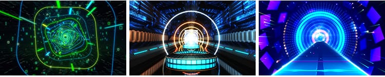 星空炫酷动感穿梭循环隧道舞台走秀直播大屏幕LED视频VJ背景素材