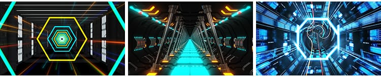 星空炫酷动感穿梭循环隧道舞台走秀直播大屏幕LED视频VJ背景素材