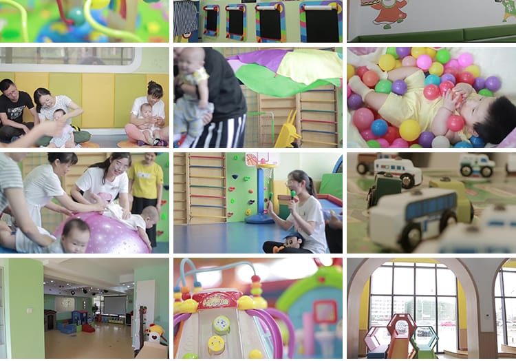 幼儿园外教育师孩子们快乐童年儿童节亲子活动互动玩游戏视频素材