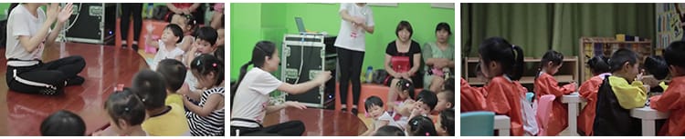 幼儿园外教育师孩子们快乐童年儿童节亲子活动互动玩游戏视频素材