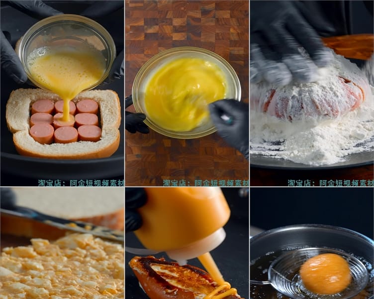 竖屏西餐美食甜品烹饪国外高清解压小说推文素材无水印短视频引流