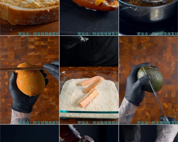 竖屏西餐美食甜品烹饪国外高清解压小说推文素材无水印短视频引流