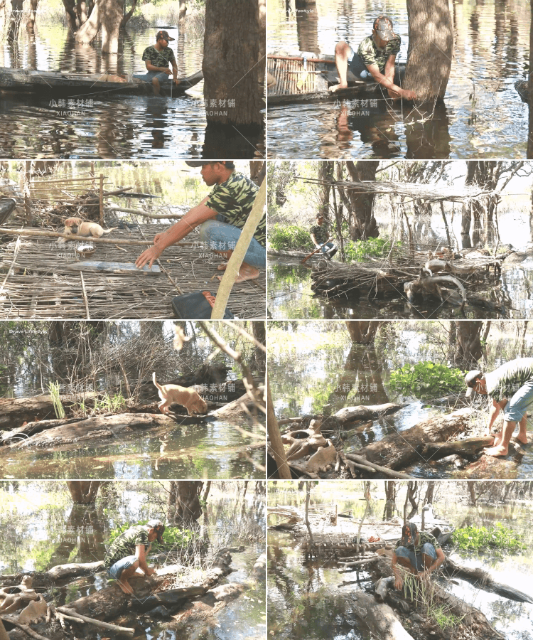 荒野求生纪录片水上生存实录1080P自媒体电影解说抖音短视频素材