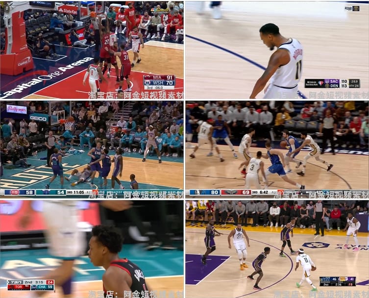 NBA篮球精彩时刻高光名场集锦视频小说推文素材抖音自媒体剪辑