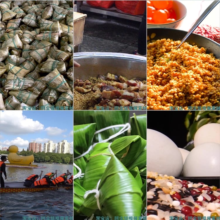 竖屏端午节包粽子传统节日民俗美食实拍创意制作背景高清视频素材