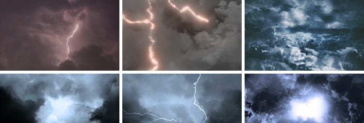 动感乌云密布雷雨交加打雷屏闪酒吧夜店节奏舞台LED背景视频素材