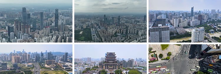 4K南宁城市建筑风光CBD天际线夜景旅游景点地标航拍延时视频素材