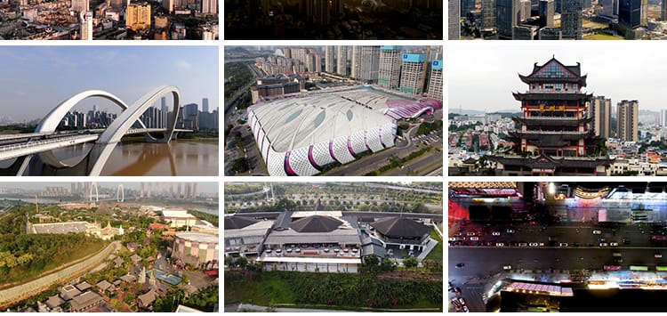 4K南宁城市建筑风光CBD天际线夜景旅游景点地标航拍延时视频素材