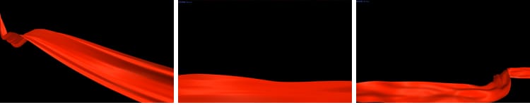 红绸丝带飘带飞舞飘动透明底格式MOV带通道红色动画元素视频素材