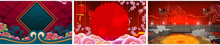 中国风京剧脸谱古典梨园戏曲川剧戏国潮舞台晚会LED背景视频素材