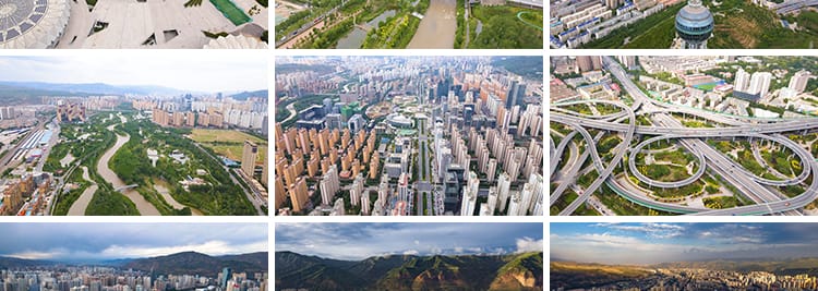 青海西宁城市风光塔尔寺城东区城西区火车站城中区电视塔视频素材