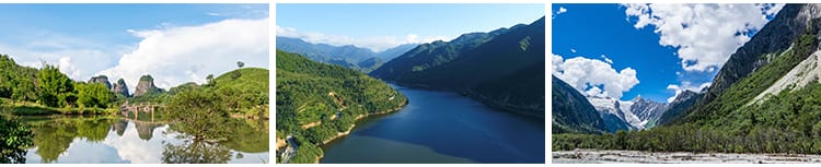 绿水青山生态自然绿色环保高山美景山林小溪水山清水秀短视频素材