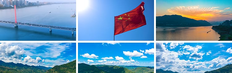 歌唱祖国山河黄河中国朗诵红歌国庆晚会演出舞台LED背景视频素材