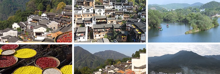 江西婺源篁岭古建筑村落夜景乡村旅游农田古村落航拍风光视频素材