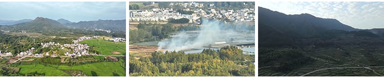 江西婺源篁岭古建筑村落夜景乡村旅游农田古村落航拍风光视频素材