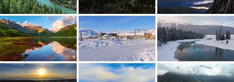 新疆风景航拍延时大草原山脉沙漠自然风光雪山旅游景区短视频素材