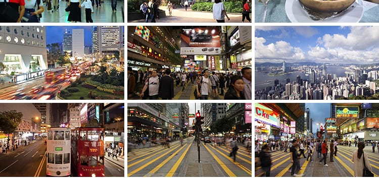 香港城市建筑航拍风光人文街景街道夜景车流人流地标实拍视频素材