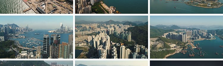 香港城市建筑航拍风光人文街景街道夜景车流人流地标实拍视频素材