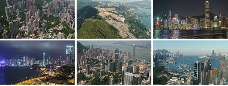 香港城市建筑航拍风光人文街景街道夜景车流人流地标实拍视频素材