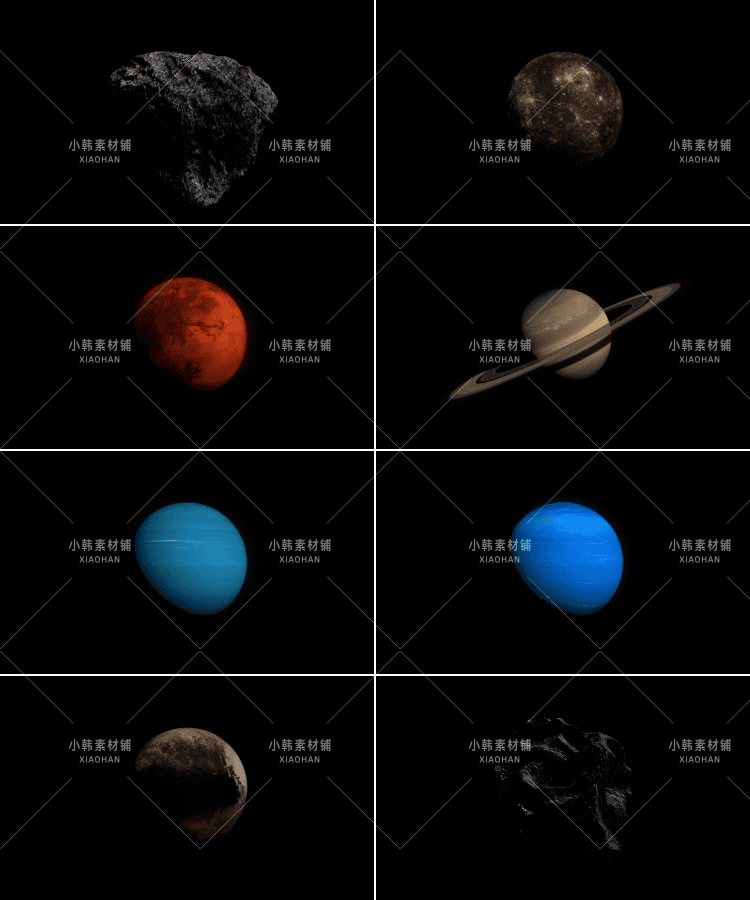 高清4K科幻星球陨石太空行星黑洞地球星空PR合成特效视频图片素材