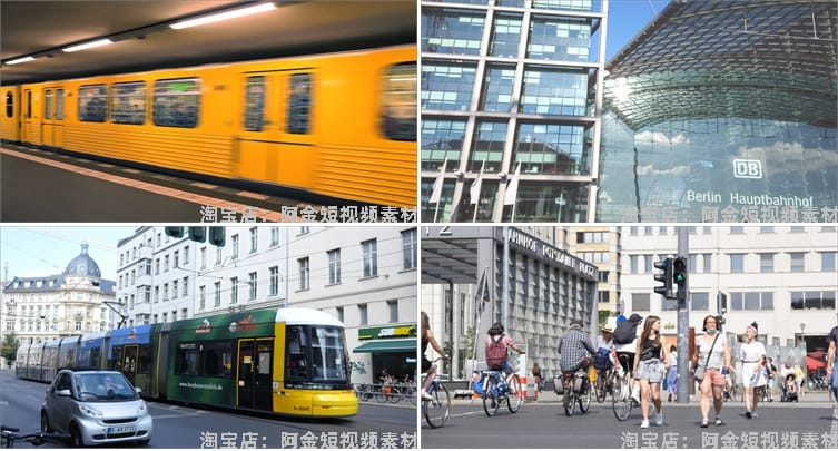 德国柏林城市风光景点建筑航拍风景素材高清旅游自然治愈系短视频