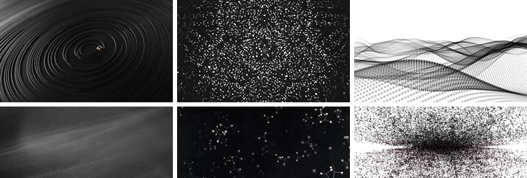 炫酷黑色粒子科技线条黑白曲线粒子抽象流动特效LED背景视频素材