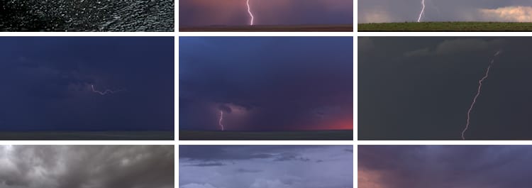 天空闪电乌云密布打雷狂风暴风雨来临夜空下黑天大雨天气视频素材
