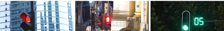 晚上交通信号灯红绿灯现代交通马路城市夜景车流行人实拍视频素材