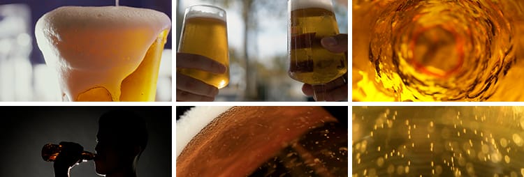 啤酒实拍倒啤酒喝啤酒泡沫特写碰杯宣传精酿气泡高清剪辑视频素材