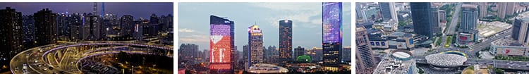 上海城市建筑风光夜景车流CBD外滩旅游东方明珠地标航拍视频素材