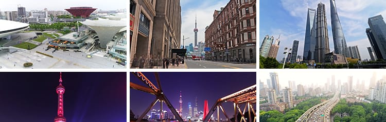 上海城市建筑风光夜景车流CBD外滩旅游东方明珠地标航拍视频素材